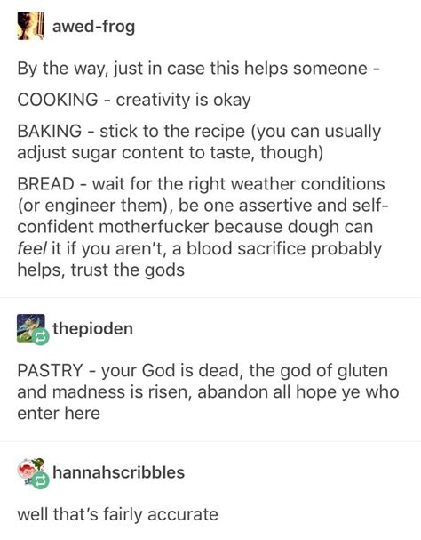 Cooking Vs Baking Vs Pastry With Images Quotes That