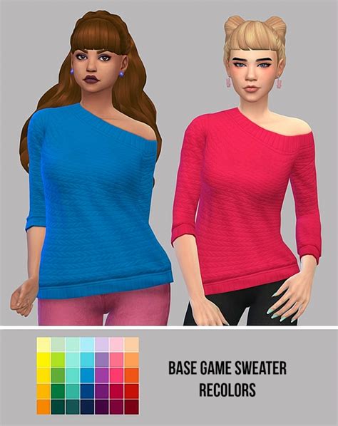 Base Game Sweater Recolors At Maimouth Sims Sims Updates