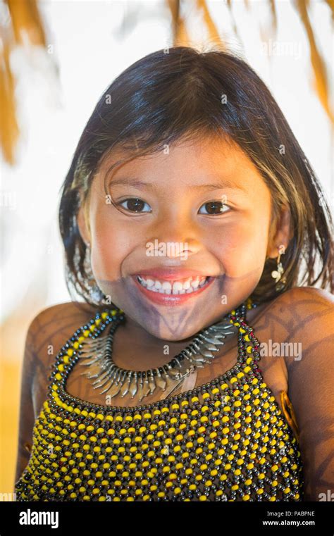 Embera Village Panama January 9 2012 Portrait Of An Unidentified