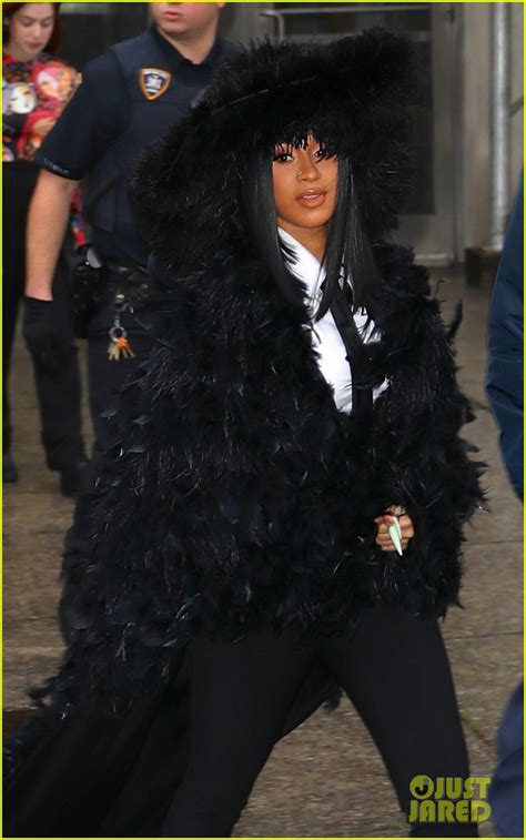 Cardi B Makes Huge Statement With Her Hooded Feathered Coat At Queens Court Appearance Photo
