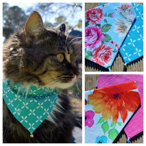 With everything from rhinestone pet collars, to luxurious pet beds, to screen printed pet shirts, and some of the most durable nylon dog collars on the market Floral cat bandana, set of 2 reversible slip over collar ...
