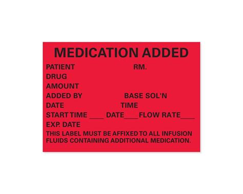 Paper Medication Added Label Pdc N 200