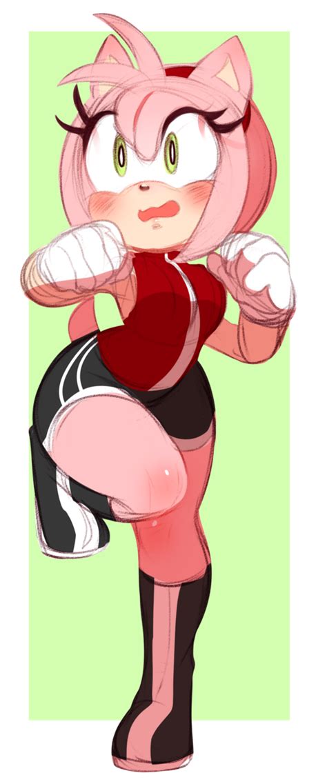 Higgyfur “ Quick Amy Doodle I Decided To Color Up A Bit Psst I Adore Sonic Stuff ” Thicc