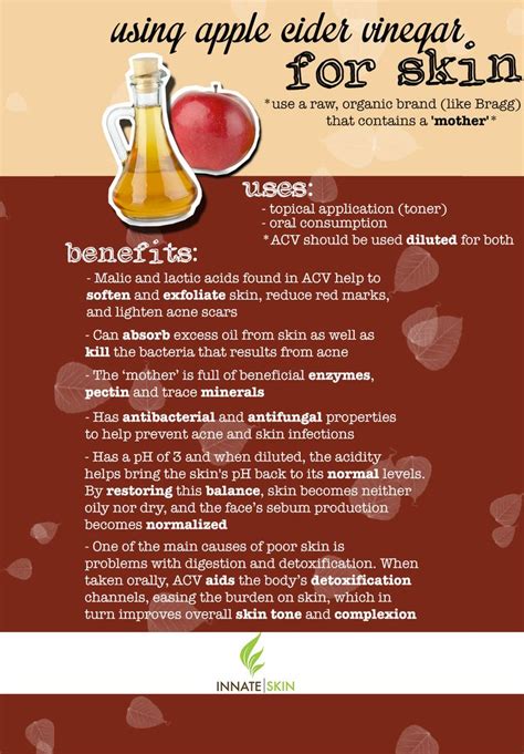 It can be used to sooth sunburns and insect bites, to make your hair shine, and to treat dandruff just to mention a few. Benefits of using apple cider vinegar for skin (acne ...