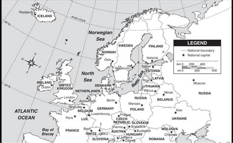 Printable Map Of Europe With Countries And Capitals Zip Code Map