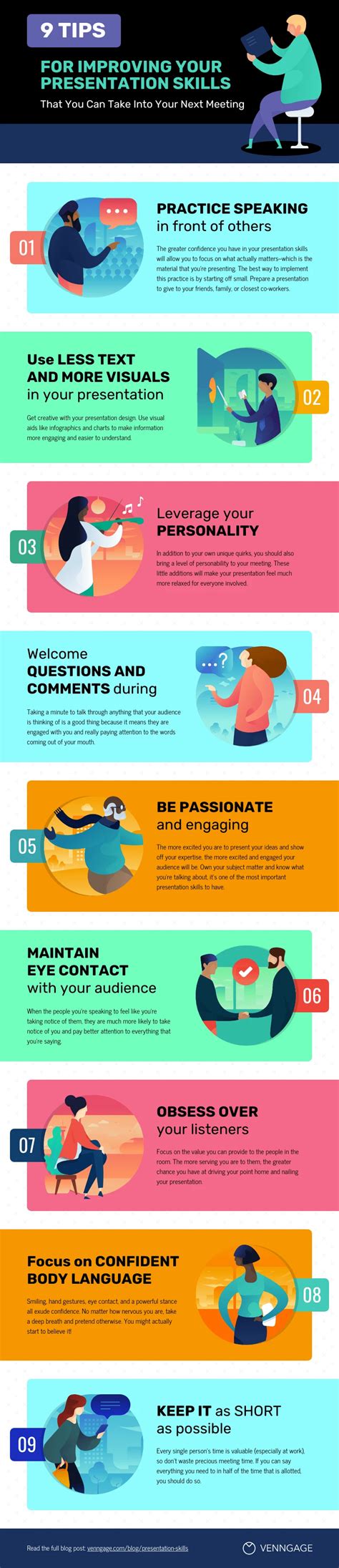 Improve Presentation Skills List Infographic Venngage