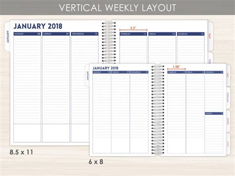 New Weekly Planner Layout Options Purpletrail Planners