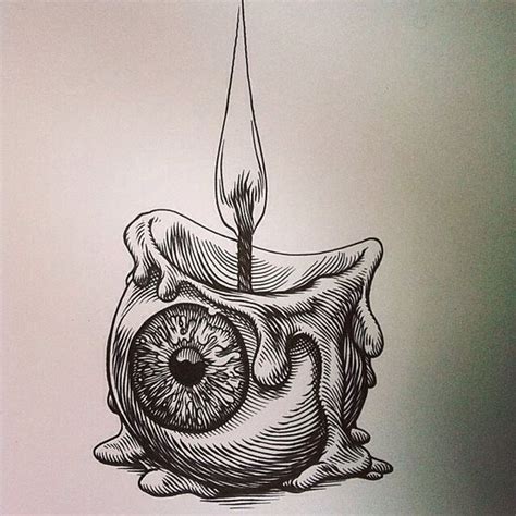Digging This Rad Eyeball Candle Sketch By The Awesome Glennoart Who