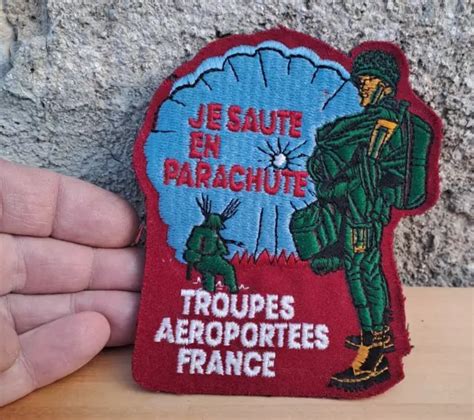 Patch Militaire Ancien Parachutiste Troupes A Roport Es France Insigne Tissus Eur