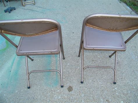 See more ideas about foldable chairs, folding chair, chair. vintage, rusty metal folding chairs...before upcycled (Photo 1 of 2) | Metal folding chairs ...