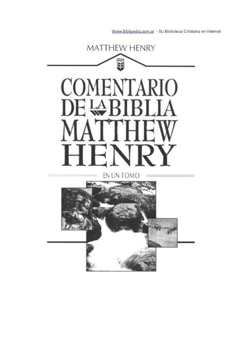 Pdf Comentario Bíblico Matthew Henry Dokumentips