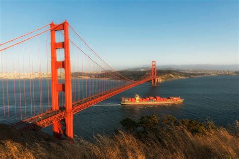 Free Images Landscape Sea Architecture Ship Golden Gate Bridge San Francisco Dusk Tower
