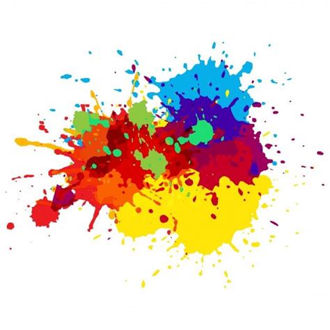 Colorful Paint Splashes Free Vector Paint Splash Paint Splash