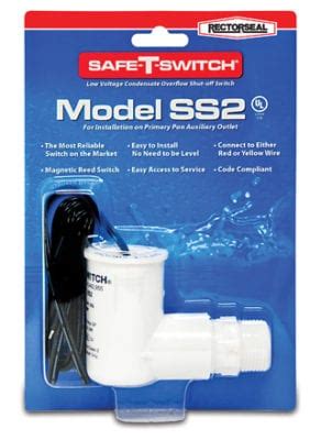 Condensate overflow switch / stainless steel clip/bracket. SS2 Air Conditioner Condensate Line Safety Switch