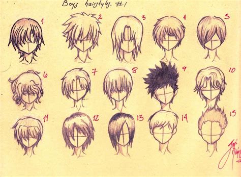 Anime Boys Hairstyles All Fifteen First Tutorial By ~josen16 On