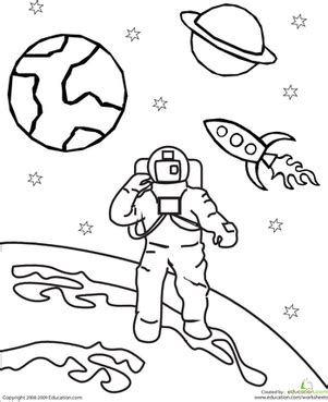 If you own this content, please let us contact. Color the Outer Space Astronaut | Worksheet | Education.com