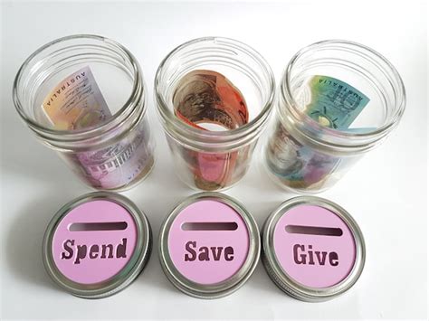 Save Spend Give Mason Jar Money Box Money Etsy Australia