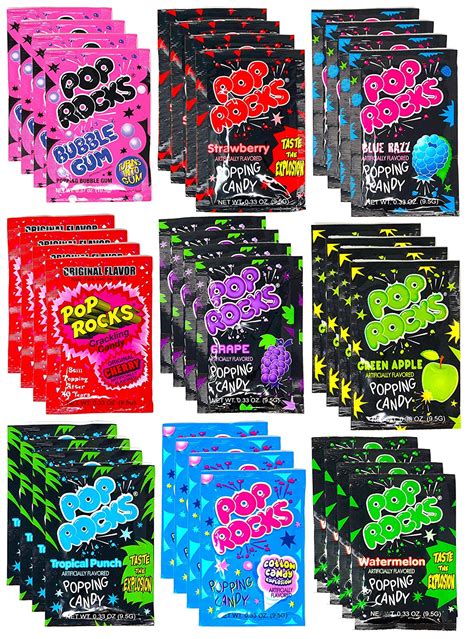 Buy Pop Rocks Crackling Candy Variety Pack Of 36 Classic Popping