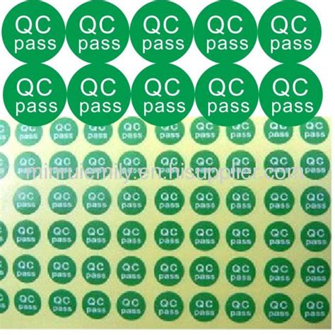 Custom Small Round Qc Pass Labelsgreen Qc Pass Stickers Products China Products Exhibition