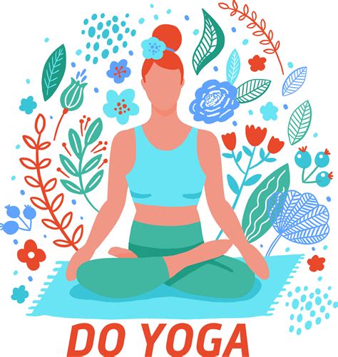 Yoga Girl Pose In Doodle Style Cute Cartoon Illustrations Drawn People