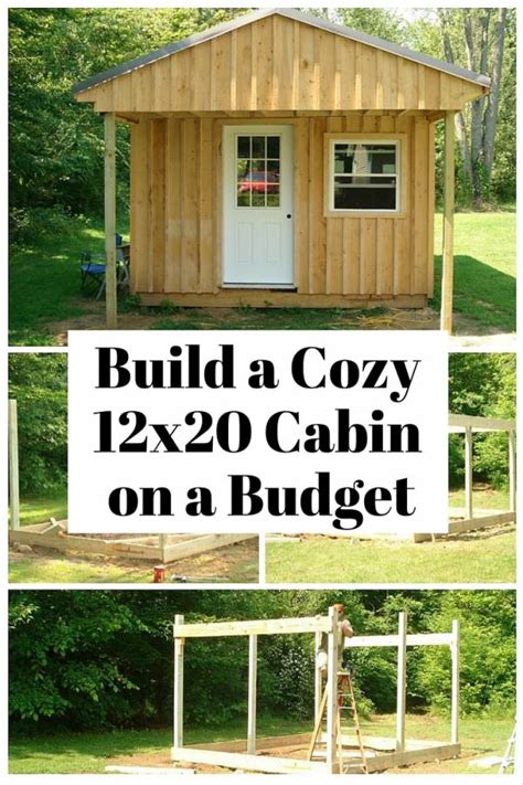 Here is the 12x20 floor plan showing where the 4x4s and the floor joists would be located. How to Build a 12 x 20 Cabin on a Budget - The Budget Diet