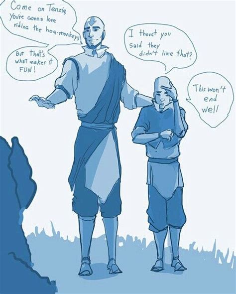 Airbender All Grown Up Avatar Aang And Tenzin Father And Son