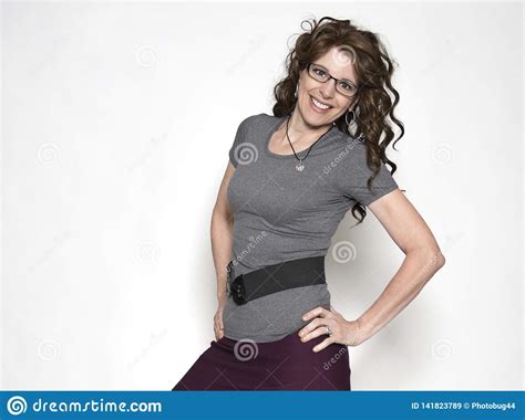 Sassy Confident Middle Aged Woman Stock Image Image Of Background