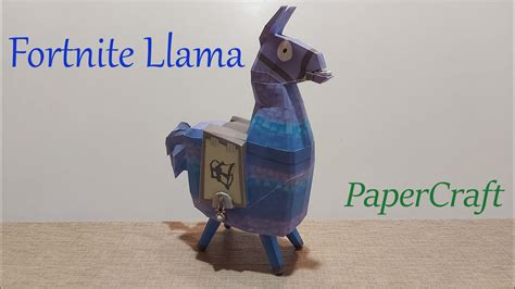 015 Fortnite Llama Papercraft Model Youtube