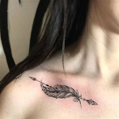 Tattoo Meaning Pen Idee Feather Tattoos Neck Tattoo Collar Bone