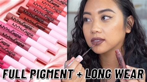 NYX Lip Lingerie XXL Matte Liquid Lipstick SWATCHES REVIEW YouTube