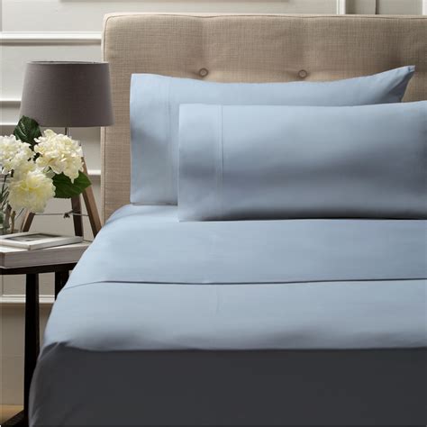 500 thread count australian grown cotton sheet set double bed blue kmart