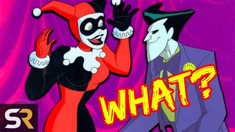 screen rant the dark truth about the joker and harley quinn in batman the animated series get
