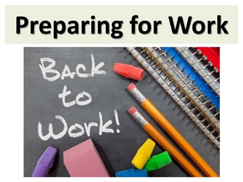 Preparing For Work Course Unit Teaching Resources