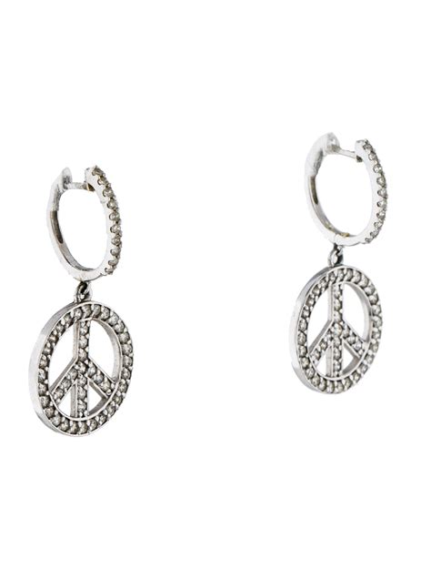 Kc Designs 14k Diamond Peace Sign Earrings Earrings Kcd20068 The