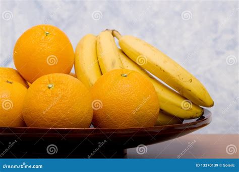 Oranges And Bananas Stock Image Image Of Orange Healthy 13370139