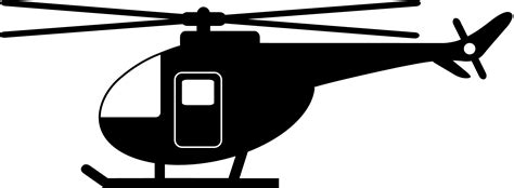 Helicopter Black And White Clipart