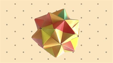 Sonobe 30 Units Spiked Icosahedron Modular Origami Silent Youtube