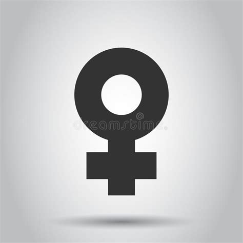 Female Sex Symbol Vector Icon In Flat Style Women Gender Illustration