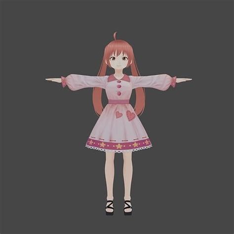 Loli Anime Girl 3d Model Rigged Cgtrader