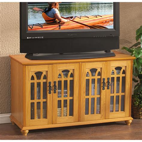 Mission cabinets are designed to with simple lines to really allow the natural grain of the natural wood to shine through. Mission - style TV Cabinet with Inlaid - glass Doors ...