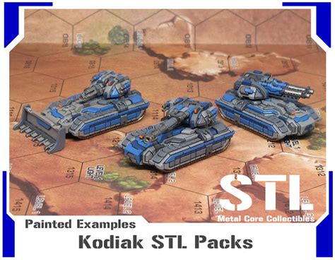 Kodiak Stl Packs Metal Core Collectibles