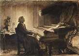 Liszt-at-Piano-Herkomer - New York Arts
