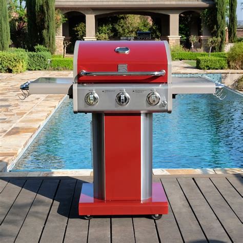 Kenmore Red 3 Burner Liquid Propane Gas Grill In The Gas Grills