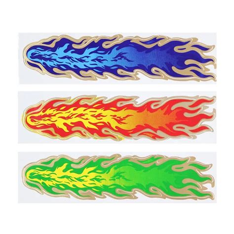 Popular Popular Beautiful Three Colors Fire Flames Art Decal Sticker