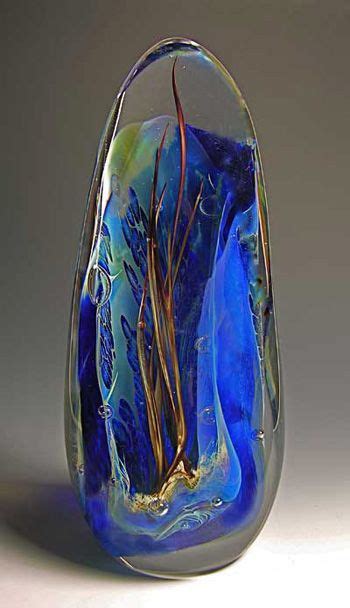 Tall Standing Grotto Paperweight Robert Burch Glass Contemporary Glass Art Glass