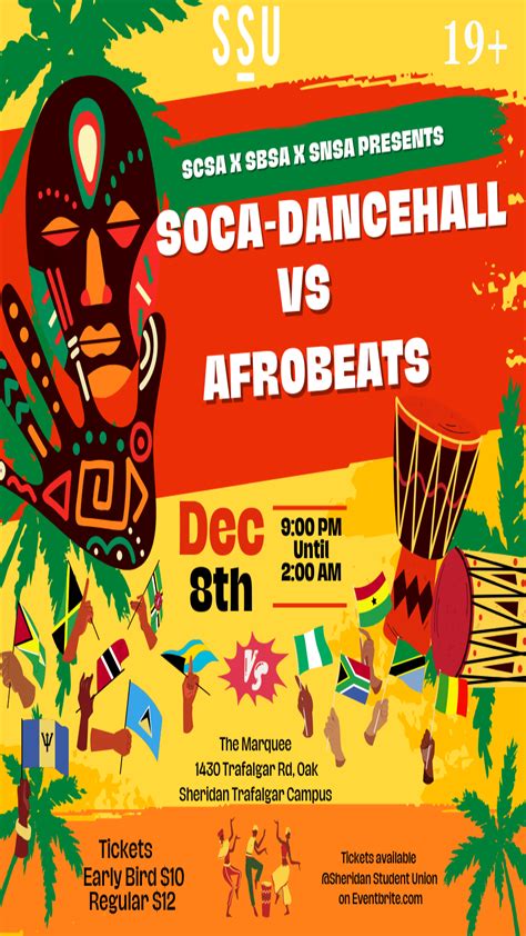 Scsa X Sbsa X Snsa Presents Soca Dancehall Vs Afrobeats Bash