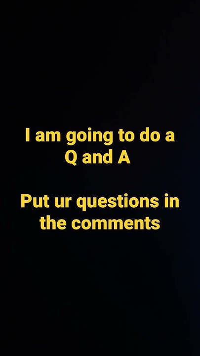 Q And A Questions Here Youtube