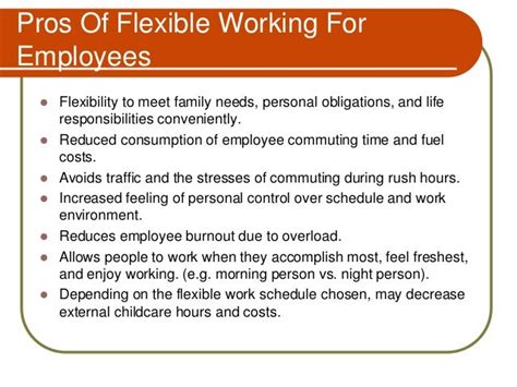Pros And Cons Of Flexible Working