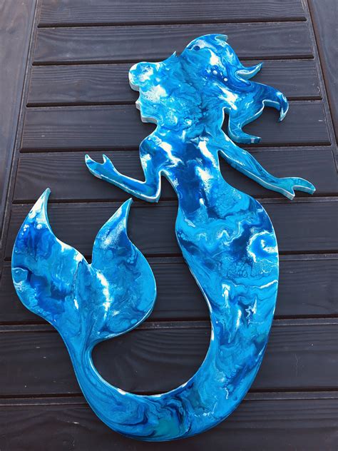 75 Huge Resin Mermaid Artresin Fluid Art Abstract Art Youtube
