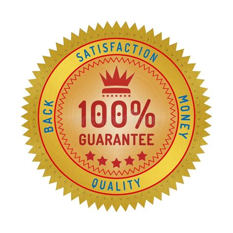 Quality Guarantee Badge Isolated On White Stock Illustration